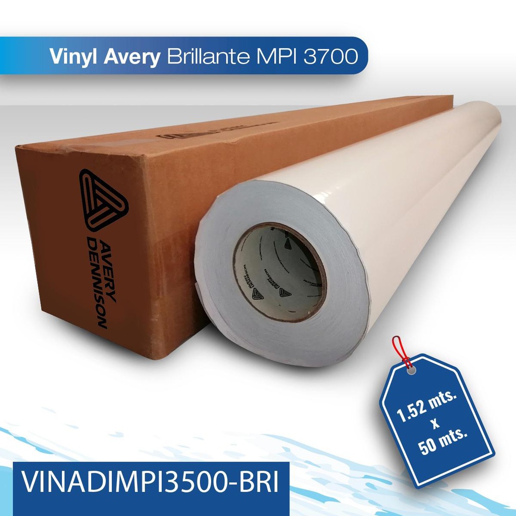 SALDO Vinil para impresion Avery 3700 1.52X50 brillante blanco