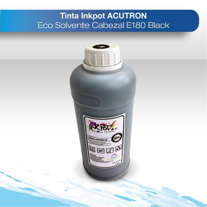 Tinta inkpot acutron eco-solvente cabezal E180 black