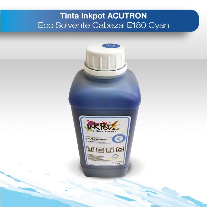 Tinta inkpot acutron eco-solvente cabezal E180 cyan