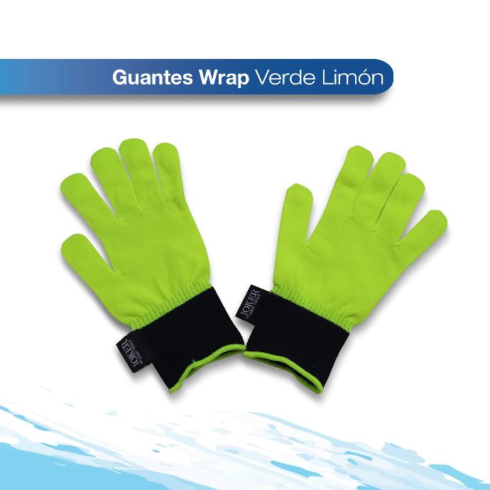 Guantes wrap verde limon