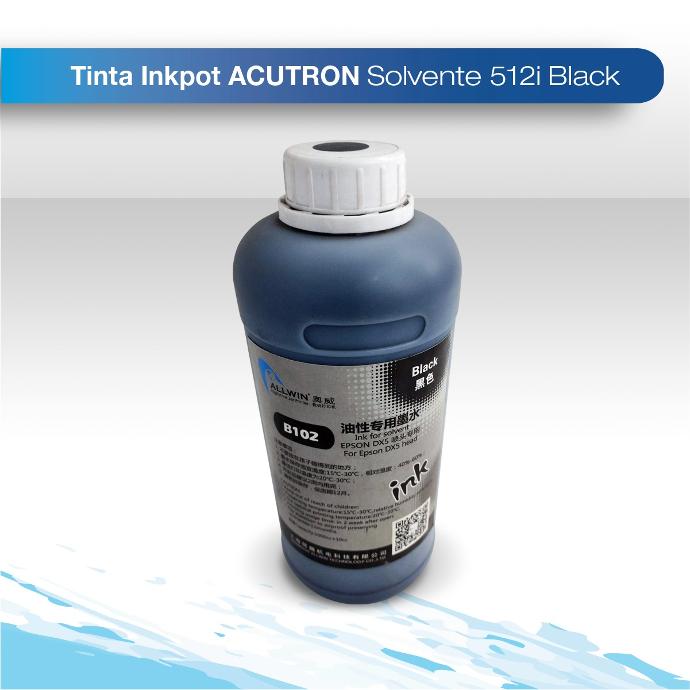 Tinta inkpot acutron solvente 512I black 5L