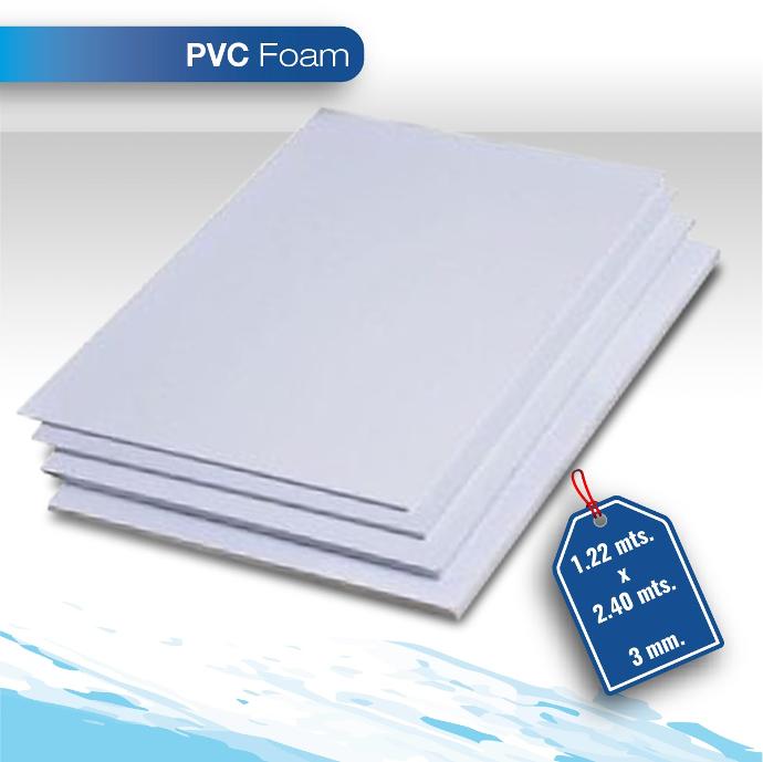 Paquete de 10 piezas PVC Foam Pro 3 MM 1.22X2.44 (0.53 20%)