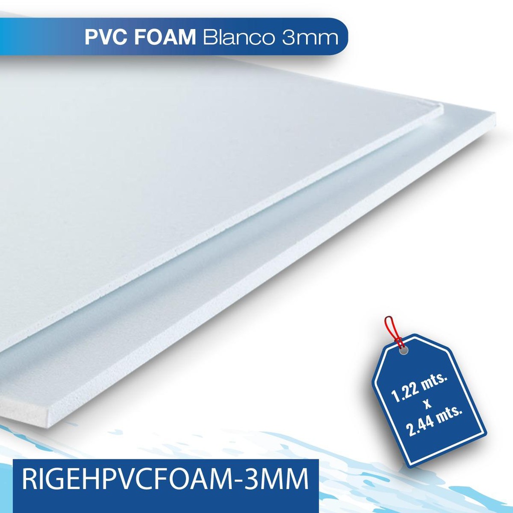 Paquete de 10 piezas PVC Foam economico 3 MM 1.22X2.44