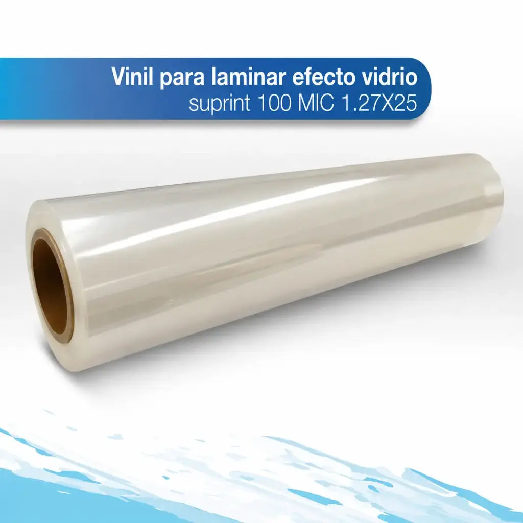 Vinil para laminar efecto vidrio suprint 100 MIC 1.27X25