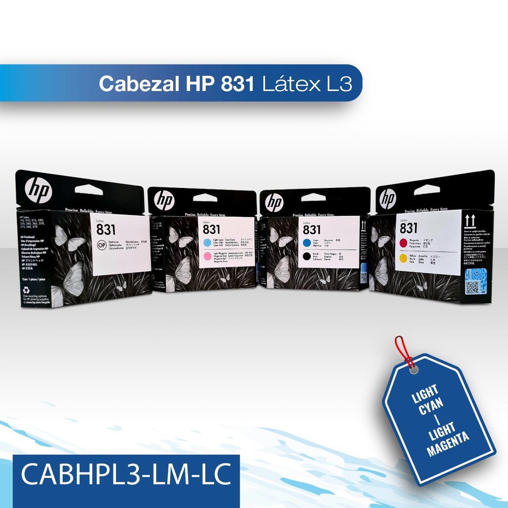 Cabezal HP 831 latex L3 light cyan-light magenta