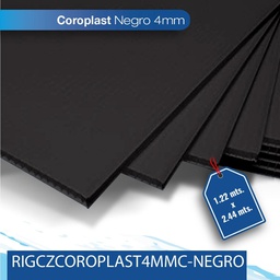 [RIGCZCOROPLAST4MMC-NEGRO] SALDO Coroplast 4MM 1.22X2.44 negro