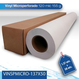 [VINSPMICRO-137X50] Vinil microperforado Suprint 120M/155G 1.37X50 blanco 