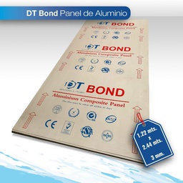 [RIGEHACPBCO-ALUMAT] Panel de aluminio compuesto color aluminio mate 1.22X2.44