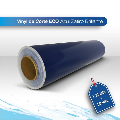 [VICOSECB066G-122X50] Vinil de corte Eco azul zafiro 1.22X50 brillante