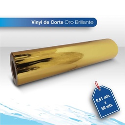 [VICOSLB091G-.61X50] Vinil de corte Oro .61X50 brillante