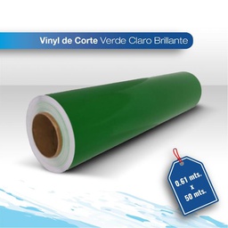 [VICOSLB073G-.61X50] Vinil de corte verde claro .61X50 brillante