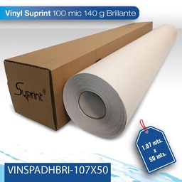 [VINSPADHTRANS-107X50SALDO] SALDO Vinil para impresión Suprint transparente 1.07X50 T