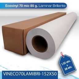 [VINECO70LAMIBRI-127X50] Vinil para laminar Eco 70M/85G 1.27X50 brillante