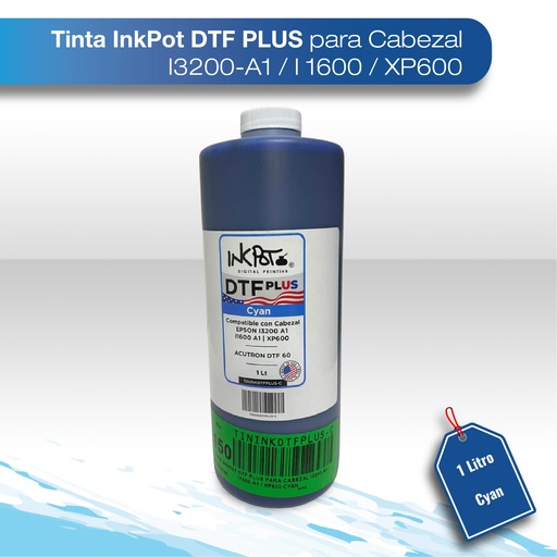 Tinta inkpot DTF PLUS para cabezal I3200-A1 / I1600-A1 / XP600