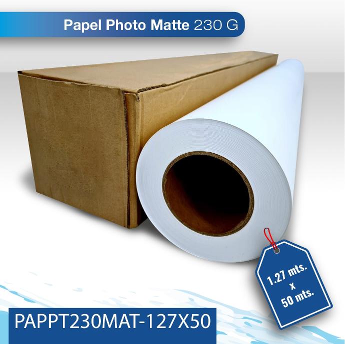 Papel fotográfico 230G 1.27 X 50 matte 
