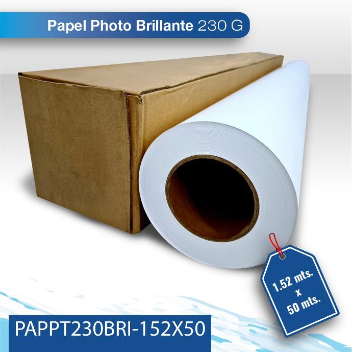 Papel fotográfico 230G 1.52 X 50 brillante