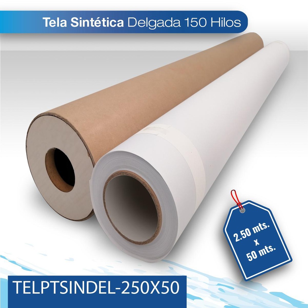 Tela sintetica delgada 150 hilos 2.50X50