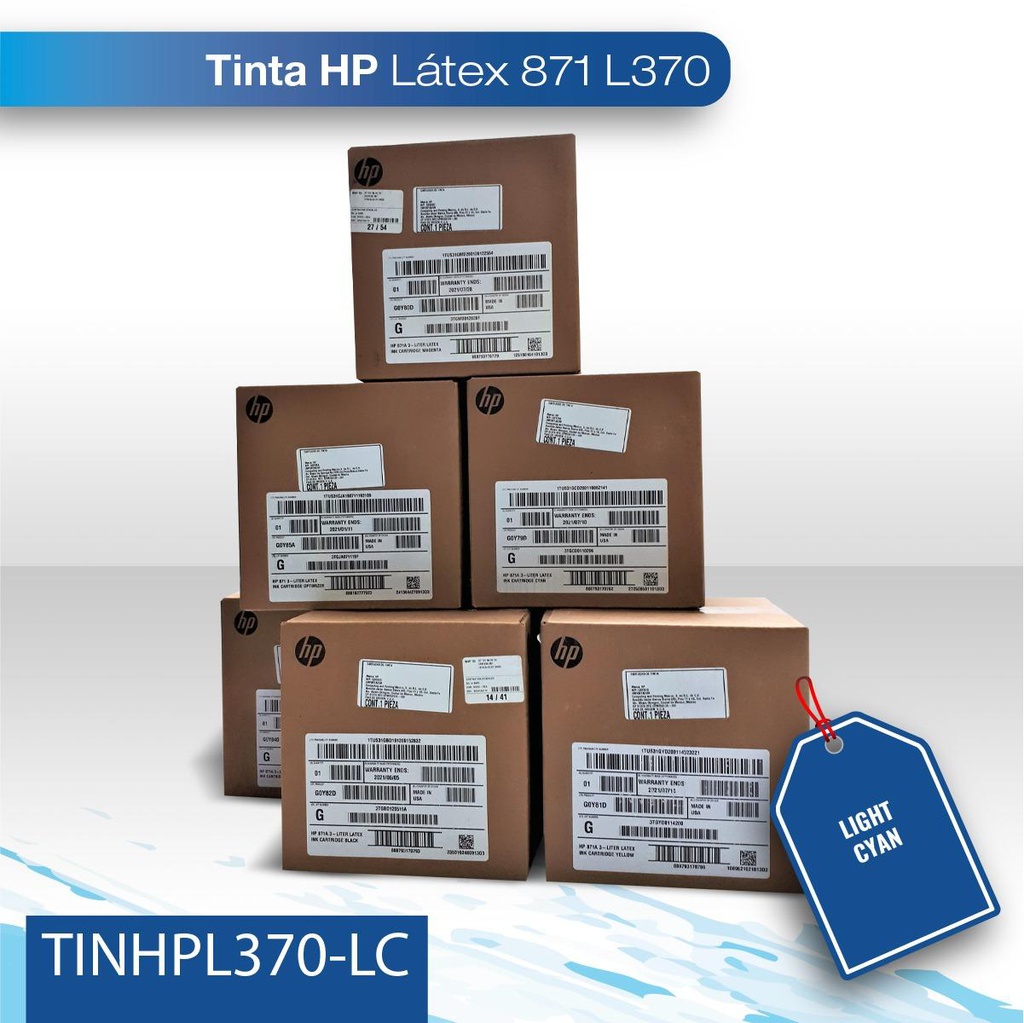 Tinta HP latex 871 L370 light cyan