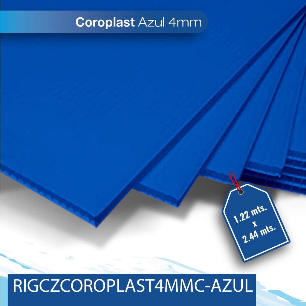 SALDO Coroplast 4MM 1.22X2.44 azul