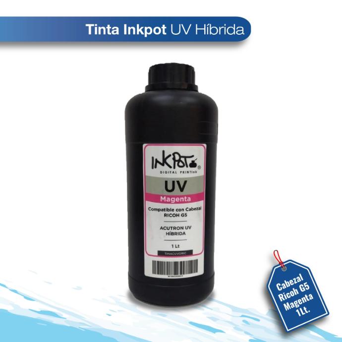Tinta inkpot UV hibrida cabezal Ricoh G5 magenta 1L