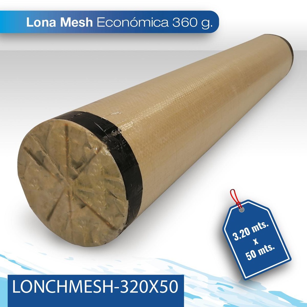 Lona mesh con liner economica 3.20X50