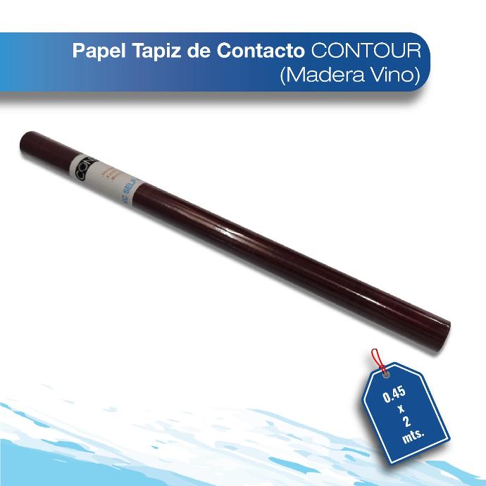 SALDO Papel tapiz de contacto Contour madera 0.45X2 vino
