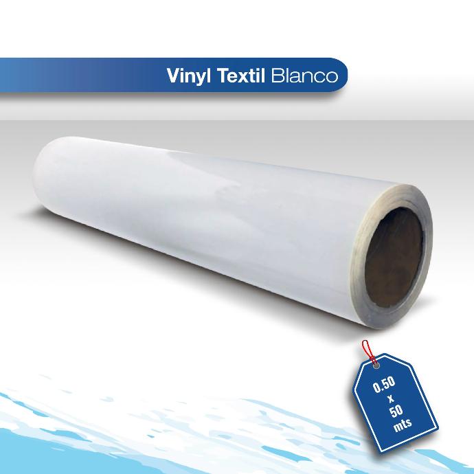 Saldo Vinil textil 0.50X25 blanco