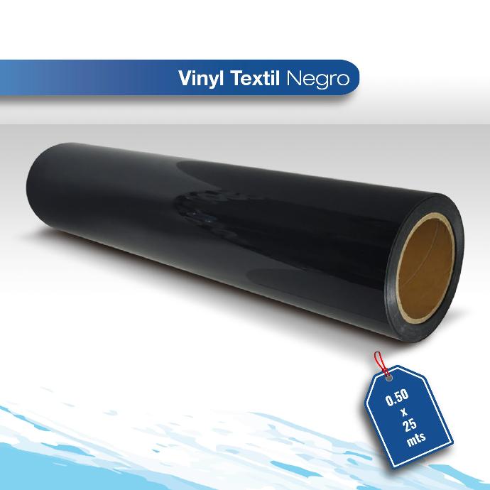 SALDO Vinil textil 0.50X25 negro