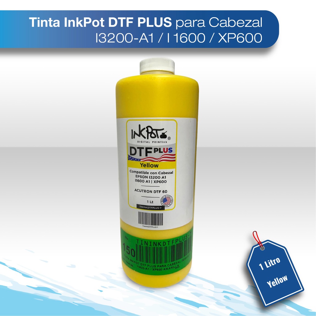 Tinta inkpot DTF PLUS para cabezal I3200-A1 / I1600-A1 / XP600