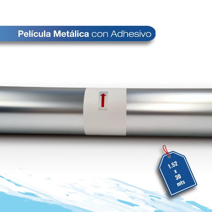 Pelicula Metalica con adhesivo 1.52X30