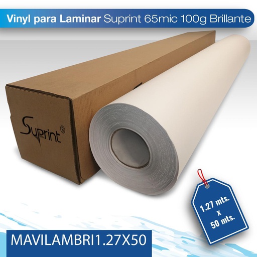 [MAVILAMBRI1.27X50] Vinil para laminar Suprint 65M/100G 1.27X50 brillante 