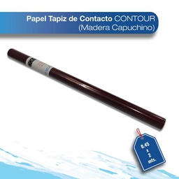 [PTCCRCAPUCHINO-045X2M] Papel tapiz de contacto Contour madera 0.45X2 capuchino