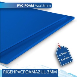 [RIGEHPVCFOAMAZUL-3MM] SALDO PVC Foam 3MM 1.22X2.44 azul