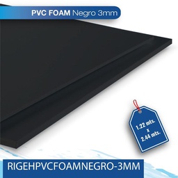 [RIGEHPVCFOAMNEGRO-3MM] PVC Foam 3MM 1.22X2.44 negro