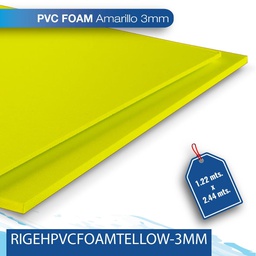 [RIGEHPVCFOAMTELLOW-3MM] PVC Foam 3MM 1.22X2.44 amarillo