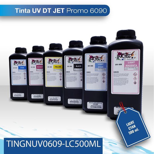 [TINGNUV0609-LC500ML] Tinta inkpot UV 6090 cabezal XP600 light cyan 500ML