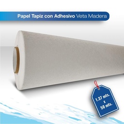 [PTADVET3-137X50] Papel Tapiz con adhesivo relieve veta de madera 1.37X50