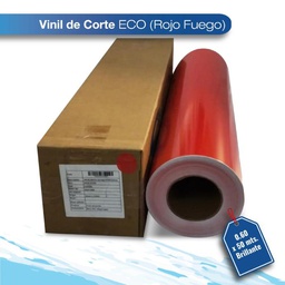 [VICOSLB052G-.61X50] Vinil de corte eco rojo fuego .61X50 Brillante