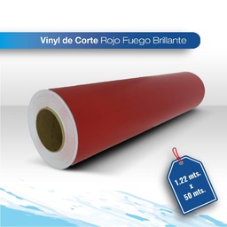 [VICOSLB052G-122X50] Vinil de corte Eco rojo fuego 1.22X50 Brillante
