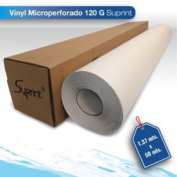 [VINSPMICROPREMIUM-152X50] Vinil microperforado premium Suprint 160M/105G removible un año blanco 1.52X50 B