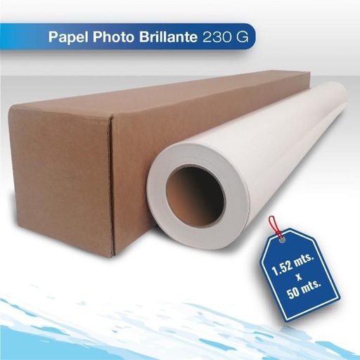[PAPSXBRIECON-152X50] Papel fotográfico brillante 220G Eco 1.52 X 50