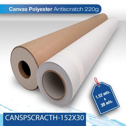 [CANSPSCRACTH-152X30] Tela canvas polyester brillante 220G 1.52X30